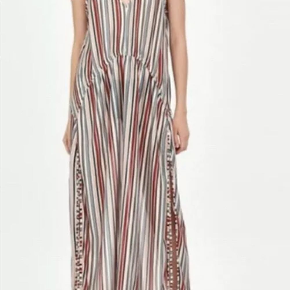 Zara Trafaluc Size Small Striped Beach Dress NWOT - Picture 3 of 12